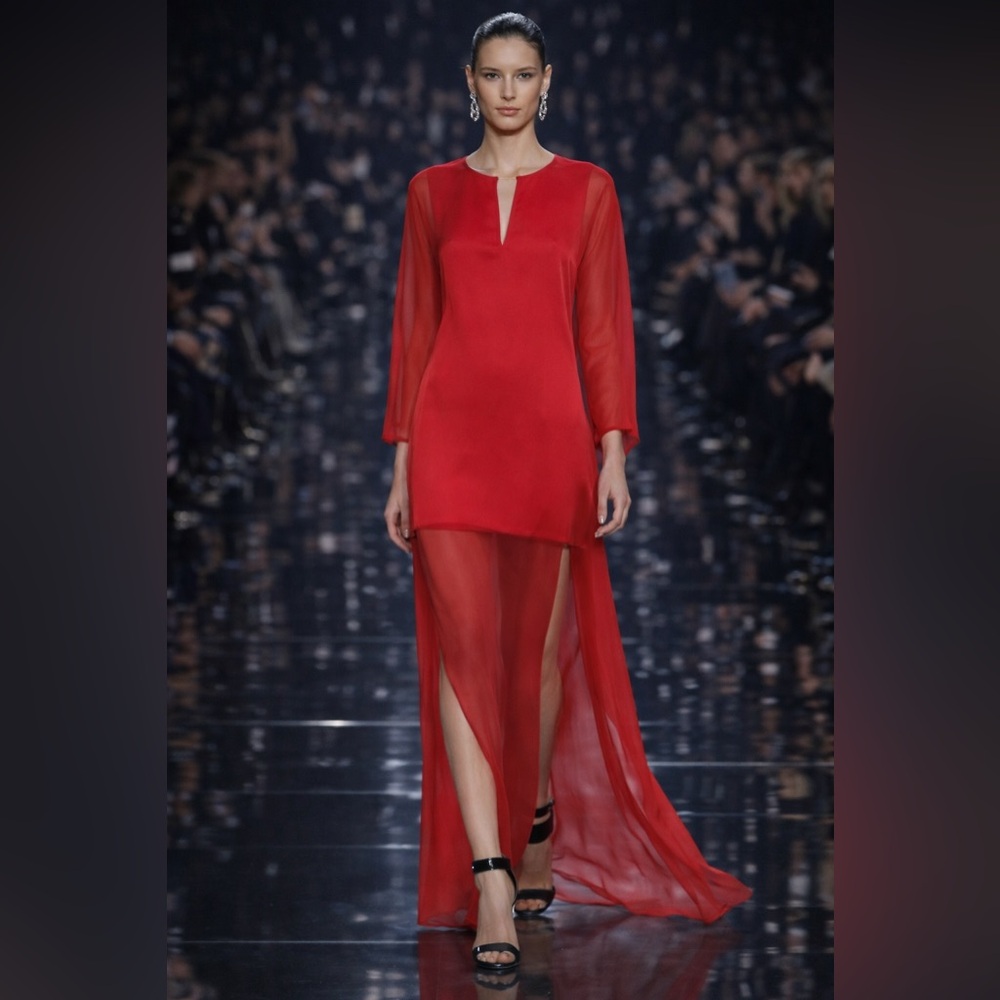 BCBGMAXAZRIA Luca Silk Maxi Dress – Runway Collection